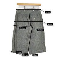 MARGARET HOWELL MHW07610373893 リネン ショートパンツ ハーフパンツ ショーツ グレー レディース マーガレットハウエル【中古】5-0810M∞
