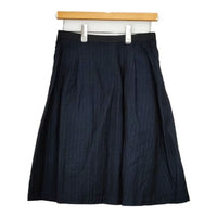 MARGARET HOWELL MHW06620381241 ウールリネン ヘリンボーン スカート ネイビー レディース マーガレットハウエル【中古】5-0827T∞