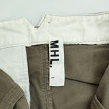 MHL. 578-243871 コットン クロップドパンツ カーキ レディース エムエイチエル【中古】5-0810M∞