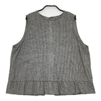 オオカミとフクロウ オオカミと風に揺れるアンティークローズ portom23094 ノースリーブ ブラウス シャツ グレー レディース オオカミとフクロウ【中古】5-0827M∞