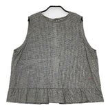 オオカミとフクロウ オオカミと風に揺れるアンティークローズ portom23094 ノースリーブ ブラウス シャツ グレー レディース オオカミとフクロウ【中古】5-0827M∞