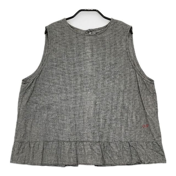 オオカミとフクロウ オオカミと風に揺れるアンティークローズ portom23094 ノースリーブ ブラウス シャツ グレー レディース オオカミとフクロウ【中古】5-0827M∞