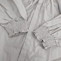 UNIVERSAL TISSU トリプルシャーリングブラウス タイプライター生地 ブラウス シャツ グレー レディース ユニバーサルティシュ【中古】5-0830M∞