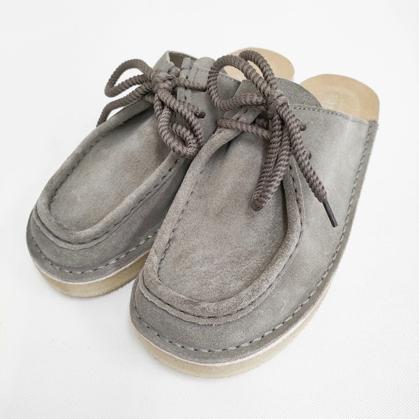 Clarks 未使用品 デザートノマドミュール UK5 定価28600円 サンダル ミュール グレー/セージ レディース クラークス【中古】5-0516M♪