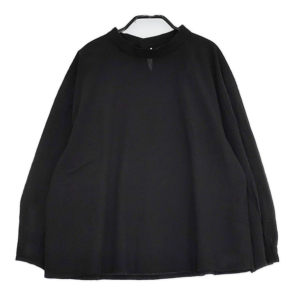 gungendo 綿ボイル空羽格子 プルオーバー丁子菊 25101301 定価27500円 ブラウス シャツ 25SS ブラック レディース 群言堂【中古】5-0516M♪