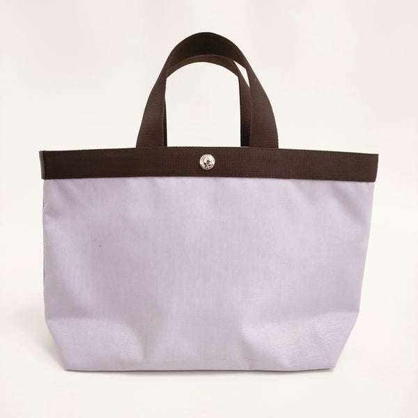 Herve Chapelier 704C コーデュラスクエアトートB5サイズ(M) ロテュス×モカ ケアカード付 バッグ レディース エルベ・シャプリエ【中古】5-0516G♪
