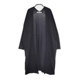 evam eva 25SS cotton robe E251K061 サイズM 羽織 リネンローブ 定価27500円 カーディガン ブラック レディース エヴァムエヴァ【中古】5-0516M♪