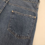 veritecoeur VC-2276 11.5ozデニム テーパード 定価25200円 カットオフ ジーンズ デニムパンツ ブルー レディース ヴェリテクール【中古】5-0830M∞