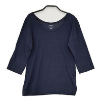 45R/45rpm コットン 長袖Ｔシャツ カットソー ロンＴ ネイビー レディース フォーティーファイブアールピーエム【中古】5-0810M∞
