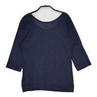 45R/45rpm コットン 長袖Ｔシャツ カットソー ロンＴ ネイビー レディース フォーティーファイブアールピーエム【中古】5-0810M∞