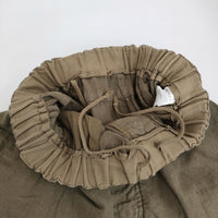 Ordinary fits OM-P134 サイズ1 リネンイージーショートパンツ ハーフパンツ ショーツ カーキ レディース オーディナリーフィッツ【中古】5-0613S♪