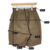 Ordinary fits OM-P134 サイズ1 リネンイージーショートパンツ ハーフパンツ ショーツ カーキ レディース オーディナリーフィッツ【中古】5-0613S♪