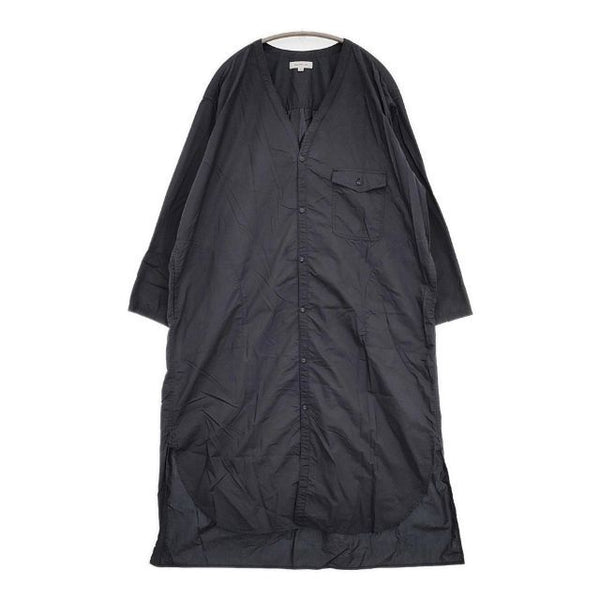 Ordinary fits タイプライター シャツワンピ コットン ワンピース ネイビー レディース オーディナリーフィッツ【中古】5-0830M∞