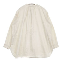 Ordinary fits ギャザー ハーフボタン プルオーバー コットン ブラウス シャツ キナリ ベージュ レディース オーディナリーフィッツ【中古】5-0830M∞