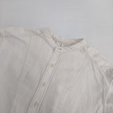 Ordinary fits ギャザー ハーフボタン プルオーバー コットン ブラウス シャツ キナリ ベージュ レディース オーディナリーフィッツ【中古】5-0830M∞
