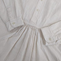 Ordinary fits ギャザー ハーフボタン プルオーバー コットン ブラウス シャツ キナリ ベージュ レディース オーディナリーフィッツ【中古】5-0830M∞