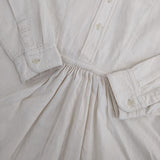 Ordinary fits ギャザー ハーフボタン プルオーバー コットン ブラウス シャツ キナリ ベージュ レディース オーディナリーフィッツ【中古】5-0830M∞