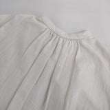 Ordinary fits ギャザー ハーフボタン プルオーバー コットン ブラウス シャツ キナリ ベージュ レディース オーディナリーフィッツ【中古】5-0830M∞