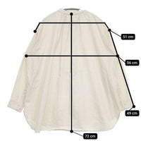 Ordinary fits ギャザー ハーフボタン プルオーバー コットン ブラウス シャツ キナリ ベージュ レディース オーディナリーフィッツ【中古】5-0830M∞