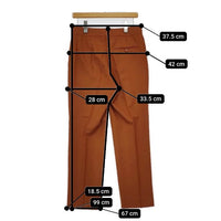 COMPTOIR DES COTONNIERS ウール センタープレススラックス パンツ オレンジ レディース コントワーデコトニエ【中古】5-0821T∞