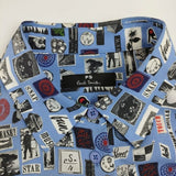 Paul Smith PS サマーチルズ 総柄 サイズ40 長袖シャツ ブルー レディース ポール・スミス【中古】5-0810M∞