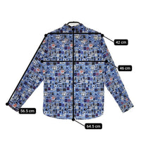 Paul Smith PS サマーチルズ 総柄 サイズ40 長袖シャツ ブルー レディース ポール・スミス【中古】5-0810M∞