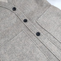 DES PRES ライトダブルフェイスシャギー ノーカラージャケット 定価49500円 ジャケット 22AW グレージュ レディース デプレ【中古】5-0821T∞
