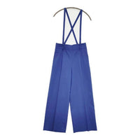 green label relaxing UNITED ARROWS B サージ ワイド パンツ 2WAY サロペット ブルー レディース グリーンレーベルリラクシング【中古】5-0830G∞