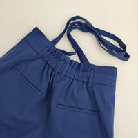 green label relaxing UNITED ARROWS B サージ ワイド パンツ 2WAY サロペット ブルー レディース グリーンレーベルリラクシング【中古】5-0830G∞