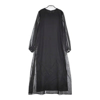 conte コンテ シアー バックスリット ロングワンピース 定価39600円 辺見えみり 8526-199-0010 ワンピース ブラック レディース【中古】5-0516M♪