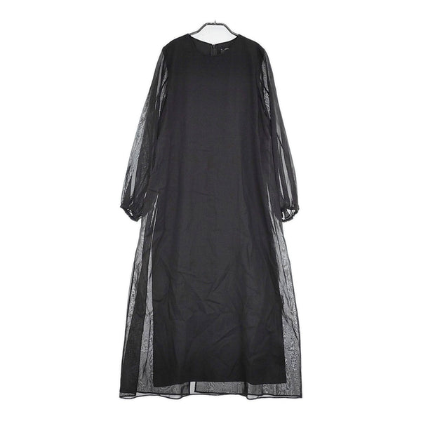 conte コンテ シアー バックスリット ロングワンピース 定価39600円 辺見えみり 8526-199-0010 ワンピース ブラック レディース【中古】5-0516M♪