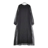 conte コンテ シアー バックスリット ロングワンピース 定価39600円 辺見えみり 8526-199-0010 ワンピース ブラック レディース【中古】5-0516M♪