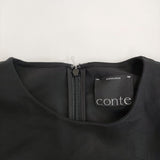 conte コンテ シアー バックスリット ロングワンピース 定価39600円 辺見えみり 8526-199-0010 ワンピース ブラック レディース【中古】5-0516M♪