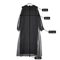 conte コンテ シアー バックスリット ロングワンピース 定価39600円 辺見えみり 8526-199-0010 ワンピース ブラック レディース【中古】5-0516M♪