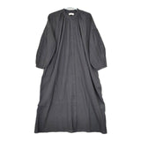 かぐれ インド製 比翼ボタン コットン ワイド ワンピース チャコールグレー レディース かぐれ【中古】5-0810M∞