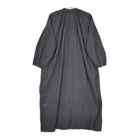 かぐれ インド製 比翼ボタン コットン ワイド ワンピース チャコールグレー レディース かぐれ【中古】5-0810M∞