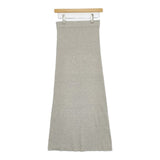 Curensology リブタイトスカート 定価14300円 CL005032ER ロングスカート グレー レディース カレンソロジー【中古】5-0830M∞