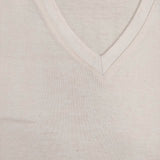 HER. ハー 吊り天竺Ｖネック 定価14300円 7042601 サイズF カットソー キナリ レディース【中古】5-0613S♪
