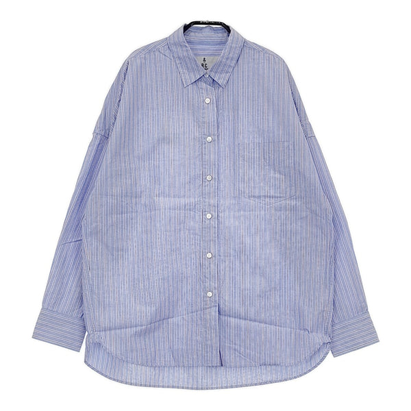 Curensology &RCビッグシャツ 定価27500円 サイズF CL406121ER ストライプ 長袖シャツ ブルー レディース カレンソロジー【中古】5-0531M♪