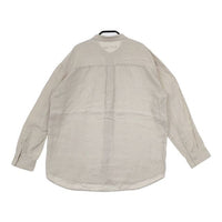 evam eva リネン band collar shirt 定価33000円 E233T068 ブラウス シャツ ベージュ レディース エヴァムエヴァ【中古】5-0810M∞