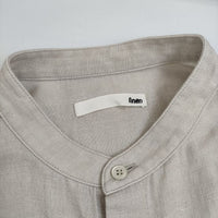 evam eva リネン band collar shirt 定価33000円 E233T068 ブラウス シャツ ベージュ レディース エヴァムエヴァ【中古】5-0810M∞