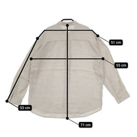 evam eva リネン band collar shirt 定価33000円 E233T068 ブラウス シャツ ベージュ レディース エヴァムエヴァ【中古】5-0810M∞