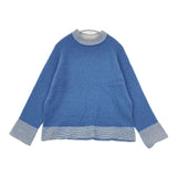 GEORGES RECH シャイニーブークレニットプルオーバー 定価23100円 PZFCC-23210 セーター ニット ブルー レディース ジョルジュレッシュ【中古】5-0821T∞