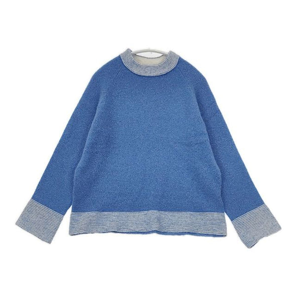 GEORGES RECH シャイニーブークレニットプルオーバー 定価23100円 PZFCC-23210 セーター ニット ブルー レディース ジョルジュレッシュ【中古】5-0821T∞