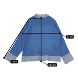 GEORGES RECH シャイニーブークレニットプルオーバー 定価23100円 PZFCC-23210 セーター ニット ブルー レディース ジョルジュレッシュ【中古】5-0821T∞