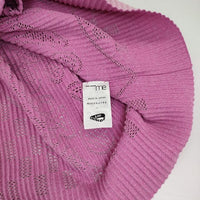 me ISSEY MIYAKE カットワーク レース MI02KJ793 プリーツ 長袖Ｔシャツ カットソー ロンＴ ピンク レディース ミー イッセイミヤケ【中古】5-0803M∞