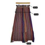 muller of yoshio kubo プリーツ 幾何学柄 ニット ロングスカート ワインレッド パープル レディース ミュラーオブ ヨシオクボ【中古】5-0821T∞