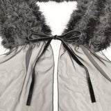 INGEBORG ティペット つけ襟 その他ファッション雑貨 ブラック レディース インゲボルグ【中古】5-1027T◎