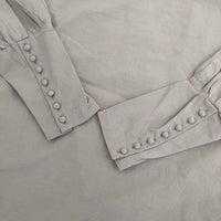 MAGALI オールドコットン プルオーバー 定価18700円 ブラウス シャツ グレー レディース マガリ【中古】5-0830M∞