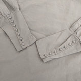 MAGALI オールドコットン プルオーバー 定価18700円 ブラウス シャツ グレー レディース マガリ【中古】5-0830M∞